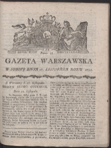 Gazeta Warszawska. R.1791 Nr 95