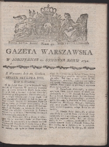 Gazeta Warszawska. R.1791 Nr 99