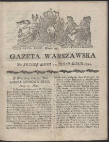 Gazeta Warszawska. R.1792 Nr 43