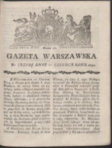 Gazeta Warszawska. R.1792 Nr 51