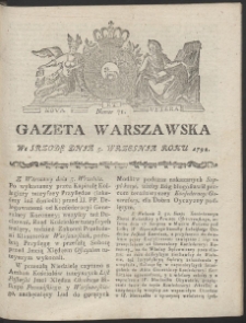 Gazeta Warszawska. R.1792 Nr 71