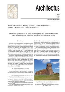 The ruins of the castle in Koło in the light of the latest architectural and archaeological research, and their conservation issues