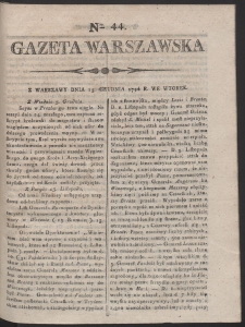 Gazeta Warszawska. R.1796 Nr 44