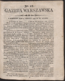 Gazeta Warszawska. R. 1797 Nr 63