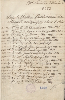 [Korespondencja Juliana Łukaszewskiego z lat 1861-1897. Listy od r&oacute;żnych os&oacute;b]