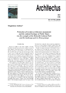 Protection of wooden architecture monuments and the cultural heritage of Polish Tatars (on the example of the Bohoniki Cultural Park and the landscape park in Kruszyniany)