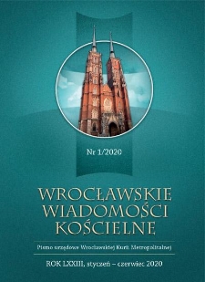 Wrocławskie Wiadomości Kościelne. R. 73 (2020), nr 1