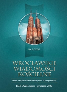 Wrocławskie Wiadomości Kościelne. R. 73 (2020), nr 2