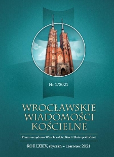 Wrocławskie Wiadomości Kościelne. R. 74 (2021), nr 1