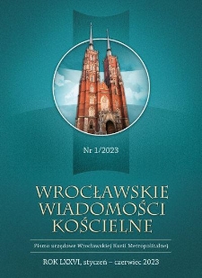 Wrocławskie Wiadomości Kościelne. R. 76 (2023), nr 1