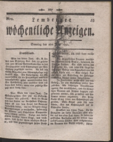 Lemberger W&ouml;chentliche Anzeigen. R. 1797 Nr 55