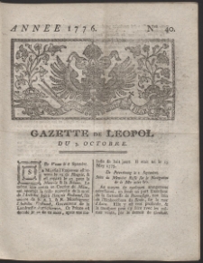 Gazette de Leopol. R. 1776 Nr 40