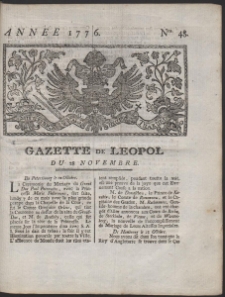 Gazette de Leopol. R. 1776 Nr 48