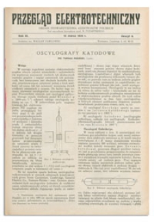 Przegląd Elektrotechniczny. Rok XI, 15 Marca 1929, Zeszyt 6