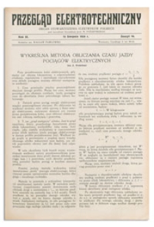 Przegląd Elektrotechniczny. Rok XI, 15 Sierpnia 1929, Zeszyt 16