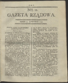 Gazeta Rządowa. R. 1794 Nr 13