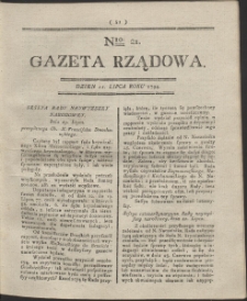 Gazeta Rządowa. R. 1794 Nr 21
