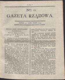 Gazeta Rządowa. R. 1794 Nr 23