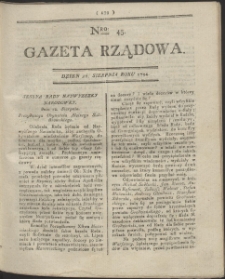 Gazeta Rządowa. R. 1794 Nr 45