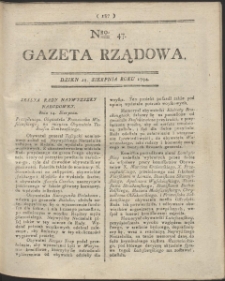 Gazeta Rządowa. R. 1794 Nr 47