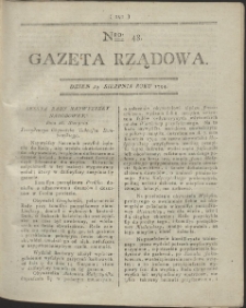 Gazeta Rządowa. R. 1794 Nr 48