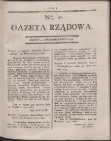 Gazeta Rządowa. R. 1794 Nr 80