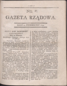 Gazeta Rządowa. R. 1794 Nr 87