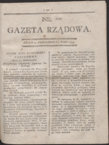 Gazeta Rządowa. R. 1794 Nr 110