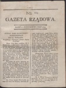 Gazeta Rządowa. R. 1794 Nr 114
