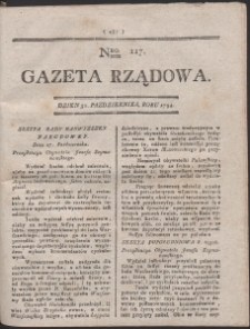 Gazeta Rządowa. R. 1794 Nr 117