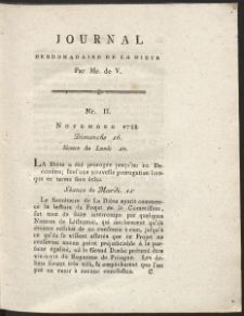 Journal Hebdomadaire De La Diete Par Mr. De V. R. 1789 Nr 2
