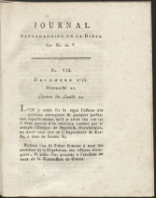 Journal Hebdomadaire De La Diete Par Mr. De V. R. 1789 Nr 8