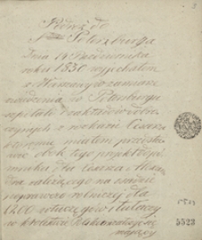 Pamiętniki osobiste. Podróż w roku 1830 do Petersburga