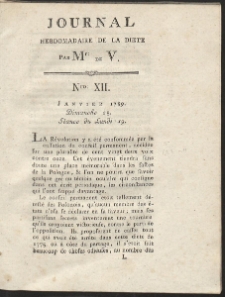 Journal Hebdomadaire De La Diete Par Mr. De V. R. 1789 Nr 12
