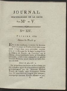 Journal Hebdomadaire De La Diete Par Mr. De V. R. 1789 Nr 14