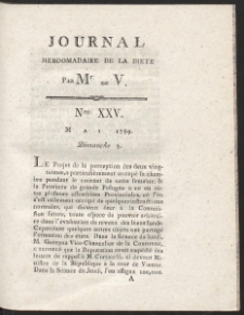 Journal Hebdomadaire De La Diete Par Mr. De V. R. 1789 Nr 25