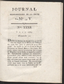 Journal Hebdomadaire De La Diete Par Mr. De V. R. 1789 Nr 32