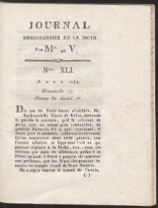 Journal Hebdomadaire De La Diete Par Mr. De V. R. 1789 Nr 41