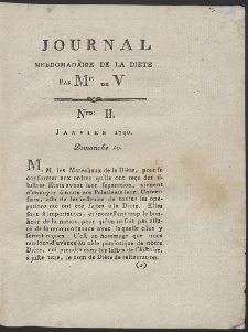 Journal Hebdomadaire De La Diete Par Mr. De V. R. 1790 Nr 2