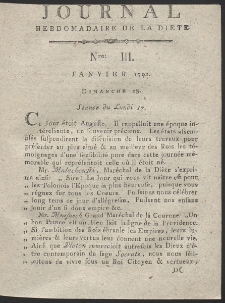 Journal Hebdomadaire De La Diete Par Mr. De V. R. 1791 Nr 3