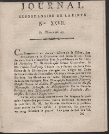 Journal Hebdomadaire De La Diete Par Mr. De V. R. 1791 Nr 27