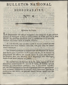 Bulletin National Hebdomadaire. R. 1794 nr 4