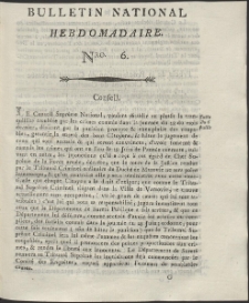 Bulletin National Hebdomadaire. R. 1794 nr 6