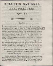 Bulletin National Hebdomadaire. R. 1794 nr 13