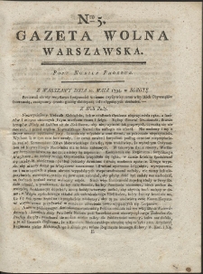 Gazeta Wolna Warszawska. R. 1794 nr 5