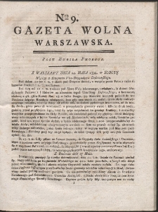 Gazeta Wolna Warszawska. R. 1794 nr 9