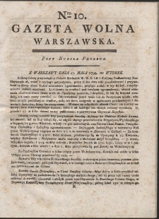 Gazeta Wolna Warszawska. R. 1794 nr 10