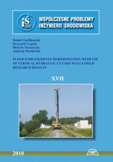 Flood embankments modernisation with use of vertical hydraulic cut-off walls field research results