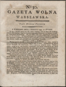Gazeta Wolna Warszawska. R. 1794 Nr 30