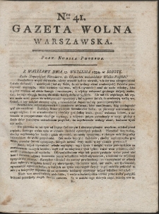 Gazeta Wolna Warszawska. R. 1794 Nr 41